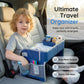 💥Up to 50% off！！Kids Travel Lap Tray 🎨✏️ – Erasable, Foldable, Storage Pockets, Pink Blue Green