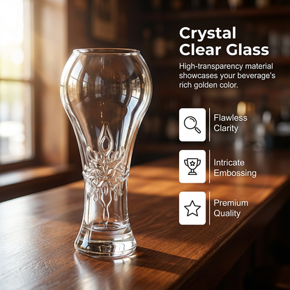 Aroma Beer Glass 🍺✨ – 500ml, Ergonomic Grip, Stable Base, Gift Ready
