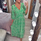 🔥Hot Sale🔥Boho Floral Midi Dress 🌸✨ – V-Neck, Elastic Waist, Off-Shoulder, Lightweight