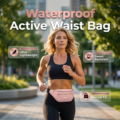 Waterproof Active Waist Bag – Running Fanny Pack with Multi‑Pockets, Adjustable Strap, 7 Colours