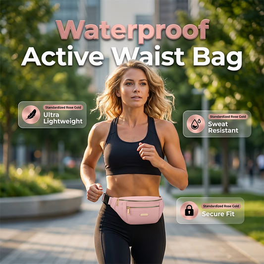 Waterproof Active Waist Bag – Running Fanny Pack with Multi‑Pockets, Adjustable Strap, 7 Colours