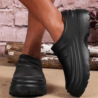 Men’s Waterproof Oilproof Slip‑On Work Shoes – Non‑Slip EVA, Soft Cushion, Sizes 35‑47