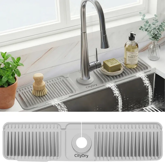 Auto-Draining Silicone Faucet Mat