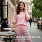 Comfortable Casual 2-Piece Set with Sparkle Detail