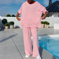 Comfortable Casual 2-Piece Set with Sparkle Detail