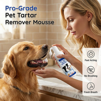🐶🐱50% OFF | No-Brush Pet Oral Cleaning Mousse – Dissolve Tartar & Freshen Breath Without Brushing!