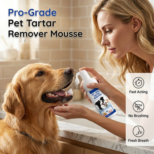 🐶🐱50% OFF | No-Brush Pet Oral Cleaning Mousse – Dissolve Tartar & Freshen Breath Without Brushing!