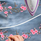 Elegant Plum Blossom Iron-On Patch