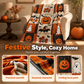 ⏳LAST DAY SALE 50%🎃Halloween Patchwork Flannel Blanket