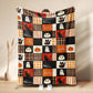 ⏳LAST DAY SALE 50%🎃Halloween Patchwork Flannel Blanket
